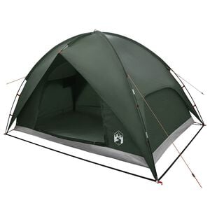 vidaXL Camping telt med regnslag vandafvisende 4-personers Army Gr&oslash;n