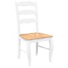 vidaXL spisebordsstole 2 stk. massivt gummitræ hvid