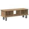 vidaXL TV-bord 100 x 35 x 35 cm Artisan Egetr&aelig; Konstrueret tr&aelig;