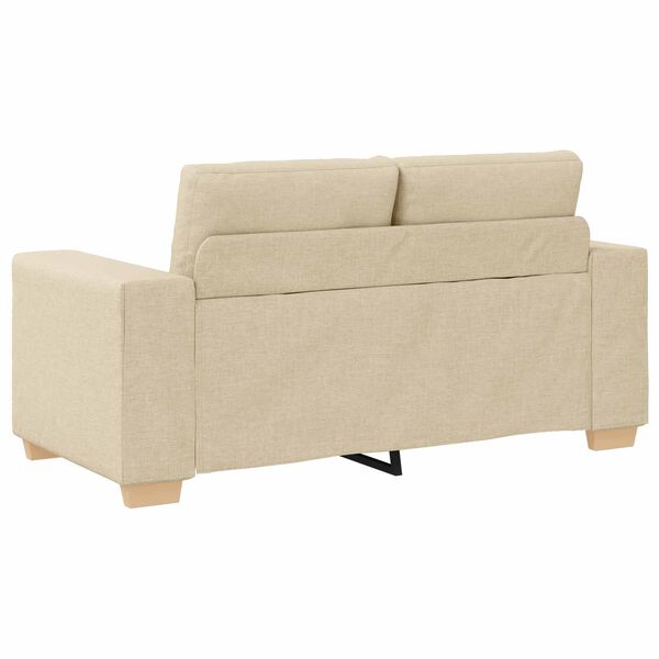 vidaXL | Tos&aelig;ders sofa | med pude Creme Stof
