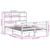 vidaXL seng med reol uden madras 160x200 cm massivt fyrretr&aelig;