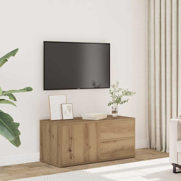 vidaXL tv-bord 80x34x35,5 cm konstrueret tr&aelig; kunsteg