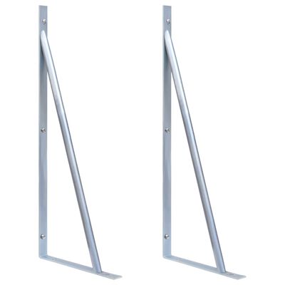 vidaXL støttebeslag til hegnsstolper 2 stk. galvaniseret stål