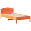vidaXL sengeramme uden madras 90x200 cm massivt fyrretr&aelig; gyldenbrun