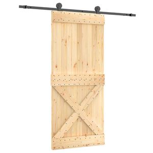 vidaXL Skyded&oslash;r 90 x 210 cm Massivt Fyrretr&aelig; (Ubehandlet)