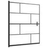 vidaXL bruseafsk&aelig;rmning 116x140 cm sikkerhedsglas sort