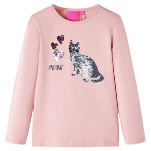 vidaXL Lang&aelig;rmet T-shirt til b&oslash;rn str. 104 lyser&oslash;d
