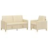 vidaXL Sofa s&aelig;t med opbevaring 2 stk. Cremefarvet Polyester