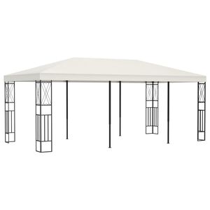 vidaXL pavillon 3x6 m stof cremefarvet