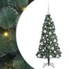 vidaXL Kunstig fortryllet juletr&aelig; med kugles&aelig;t Gr&oslash;n 120 cm PET