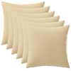 vidaXL Pudebetr&aelig;k 6 pcs HEERLEN Beige 30 x 30 cm Polyester