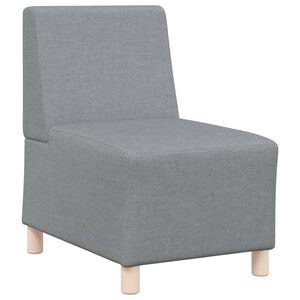 vidaXL modul&aelig;r sofa uden arml&aelig;n lysegr&aring; 55 cm stof