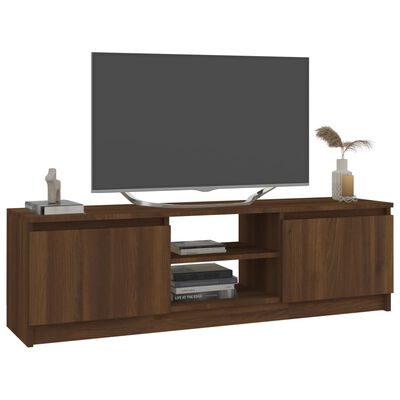 vidaXL tv-bord 120x30x35,5 cm konstrueret træ brun egetræsfarve
