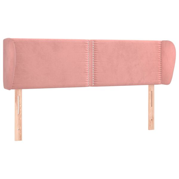 vidaXL sengegavl med kanter 147x23x78/88 cm fl&oslash;jl lyser&oslash;d