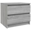 vidaXL sengebord 50x39x43,5 cm konstrueret tr&aelig; gr&aring; sonoma-eg