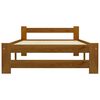 vidaXL sengestel 100x200 cm massivt fyrretræ honningbrun