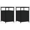 vidaXL sengeborde 2 stk. 40x42x60 cm konstrueret tr&aelig; sort