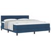 vidaXL Box spring seng med hovedg&aelig;rde Bl&aring; 180 x 200 cm Stof