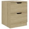 vidaXL sengebord 40x40x50 cm konstrueret tr&aelig; sonoma-eg
