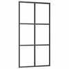 vidaXL skyded&oslash;r 102x205 cm sikkerhedsglas og aluminium sort