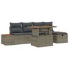 vidaXL Havesofa S&aelig;t 6 stk. Gr&aring; polyrattan