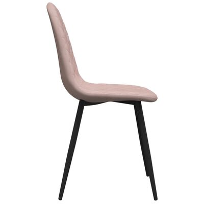 vidaXL spisebordsstole 2 stk. velour lyserød