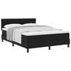 vidaXL Box spring seng med hovedg&aelig;rde Sort 140 x 200 cm Stof