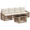 vidaXL Havesofa S&aelig;t 5 stk. Beige og cremehvid polyrattan