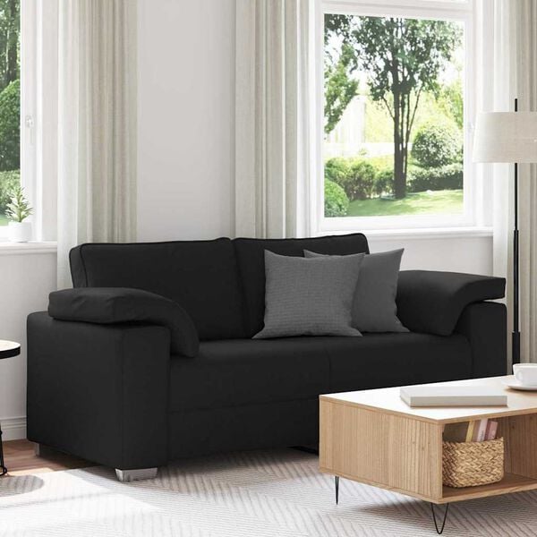 vidaXL Sofa 140cm Sort Stof