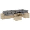 vidaXL sofas&aelig;t til haven 7 dele med hynder polyrattan beige