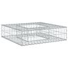 vidaXL Gabion h&oslash;jbed 80 x 80 x 20 cm Galvaniseret st&aring;l S&oslash;lv