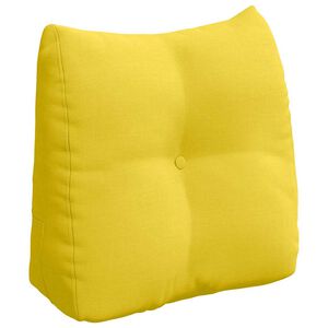 vidaXL Rygpude Lys Gul 45 x 24 x 50 cm Stof