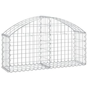 vidaXL buet gabionkurv 100x30x40/60 cm galvaniseret jern