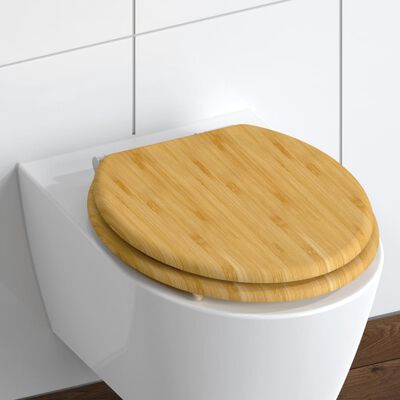 SCHÜTTE toiletsæde med soft close-funktion NATURAL BAMBOO