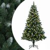 vidaXL Kunstigt juletr&aelig; 120 cm 150 LED'er Varm hvid PVC og metal Gr&oslash;n