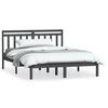 vidaXL sengeramme 120x190 cm Small Double massivt tr&aelig; gr&aring;
