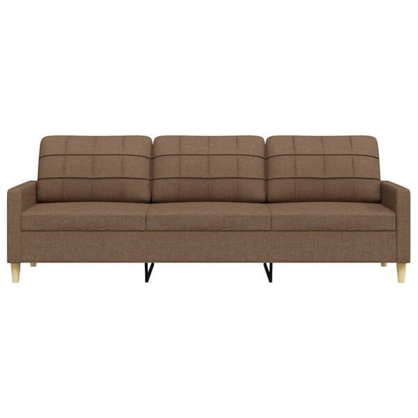 vidaXL 3-personers sofa 210 cm stof brun
