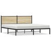 vidaXL sengeramme uden madras 160x200 cm metal sonoma-eg