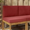 vidaXL Udend&oslash;rs Sofa Pude 2 pcs Vinr&oslash;d Polyester