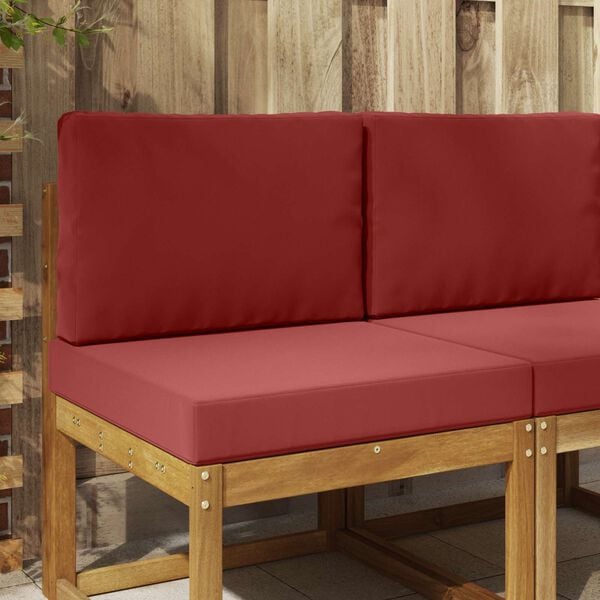 vidaXL Udend&oslash;rs Sofa Pude 2 pcs Vinr&oslash;d Polyester