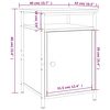 vidaXL sengebord 40x42x60 cm konstrueret træ røget egetræsfarve