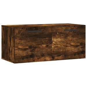 vidaXL v&aelig;gskab 80x36,5x35 cm konstrueret tr&aelig; r&oslash;get egetr&aelig;sfarve