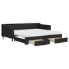 vidaXL daybed med udtr&aelig;k og skuffer 90x190 cm stof sort