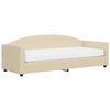 vidaXL daybed med madras 80x200 cm stof cremefarvet