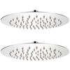 vidaXL brusehoved rainshower-funktion 2 stk. rustfrit st&aring;l &Oslash; 20 cm