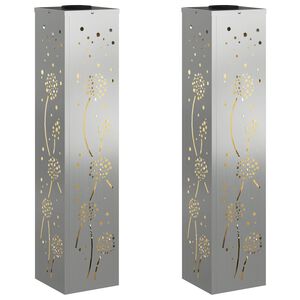 vidaXL Solar LED sti lys 2 pcs Rusten Galvaniseret