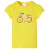 T-shirt til b&oslash;rn str. 116 gul