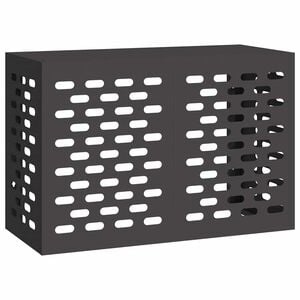 vidaXL Air Conditioner Cover Sort 90 x 40 x 60 cm St&aring;l