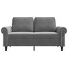 vidaXL 2-personers sofa 120 cm velour m&oslash;rkegr&aring;