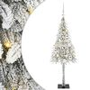 vidaXL Juletr&aelig; med 150 LED'er med stativ Hvid 120 cm PE og St&aring;l